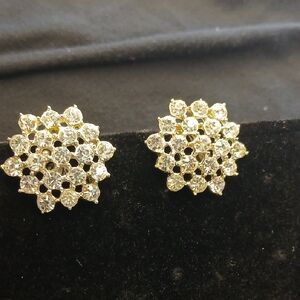 Vintage Coro Silver Cluster Earrings